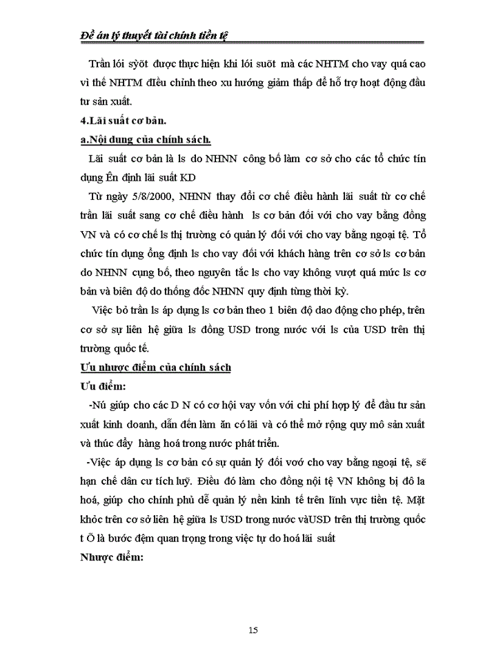 image for page Lãi suất và chính sách lãi suất