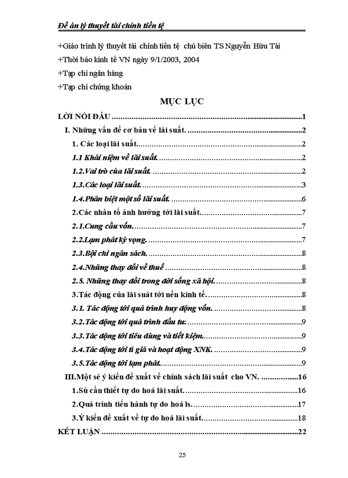 image for page Lãi suất và chính sách lãi suất