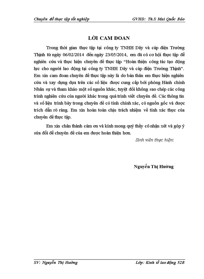 image for page Hoàn thiện công tác tạo động lực cho người lao động tại công ty Trách nhiệm hữu hạn Dây và cáp điện Trường Thịnh
