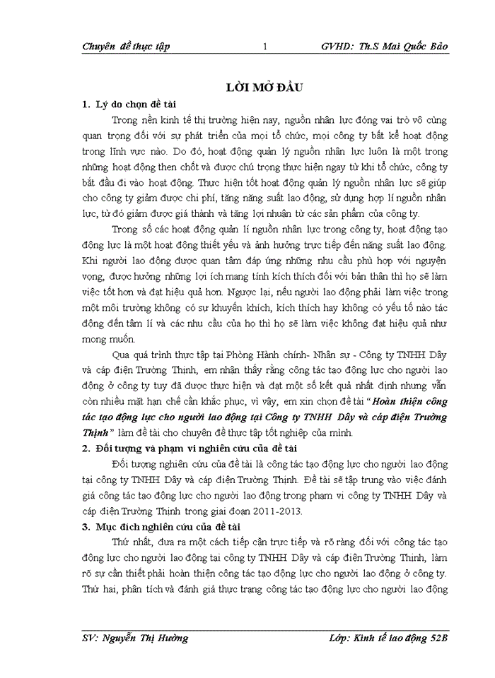 image for page Hoàn thiện công tác tạo động lực cho người lao động tại công ty Trách nhiệm hữu hạn Dây và cáp điện Trường Thịnh