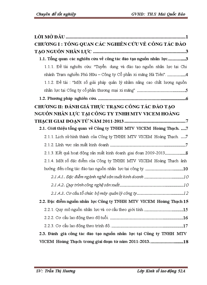 image for page Hoàn thiện công tác đào tạo nguồn nhân lực tại Công ty Trách nhiệm hữu hạn Một thành viên VICEM Hoàng Thạch giai đoạn năm 2011-2013