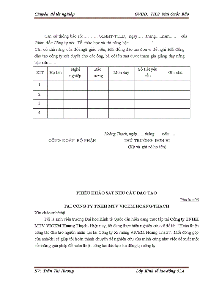 image for page Hoàn thiện công tác đào tạo nguồn nhân lực tại Công ty Trách nhiệm hữu hạn Một thành viên VICEM Hoàng Thạch giai đoạn năm 2011-2013