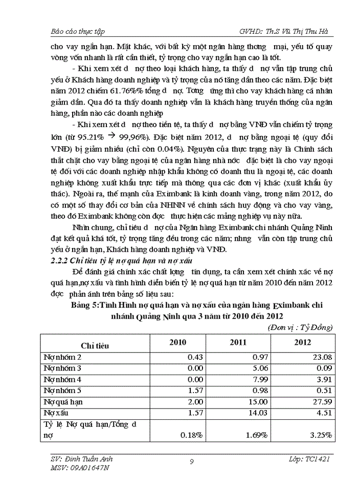 image for page Báo cáo Ngân hàng TMCổ phần xuất nhập khẩu Việt Nam Eximbank Chi nhánh Quảng Ninh