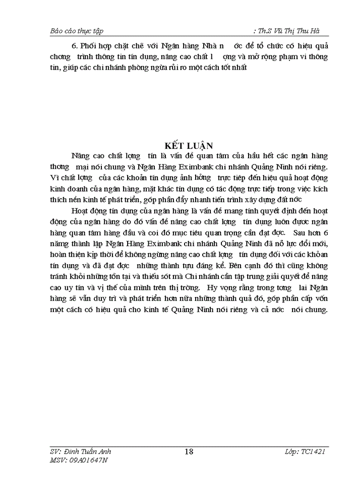 image for page Báo cáo Ngân hàng TMCổ phần xuất nhập khẩu Việt Nam Eximbank Chi nhánh Quảng Ninh