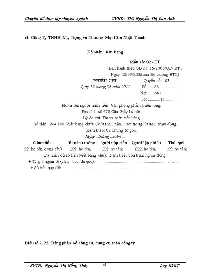 image for page Hoàn thiện kế toán bán hàng và xác định kết quả kinh doanh tại Công ty Trách nhiệm hữu hạn Xây Dựng và Thương Mại Kim Nhật Thành