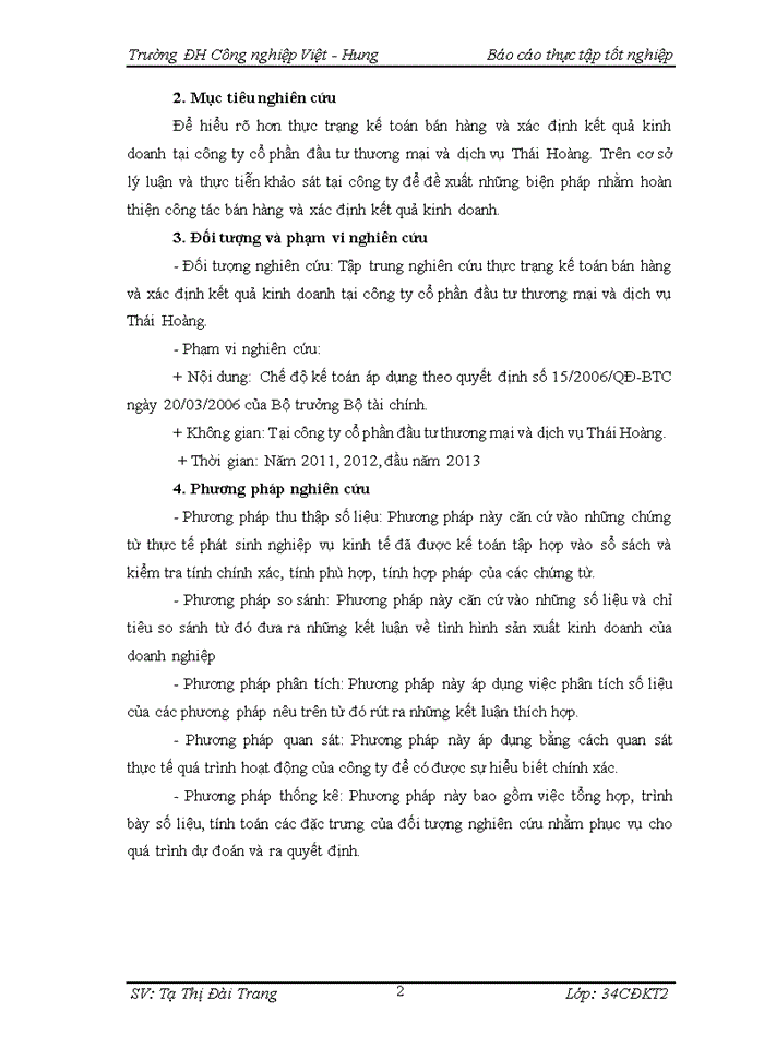 image for page THS Kế toán bán hàng và xác định kết quả kinh doanh tại Công ty cổ phần đầu tư thương mại và dịch vụ Thái Hoàng