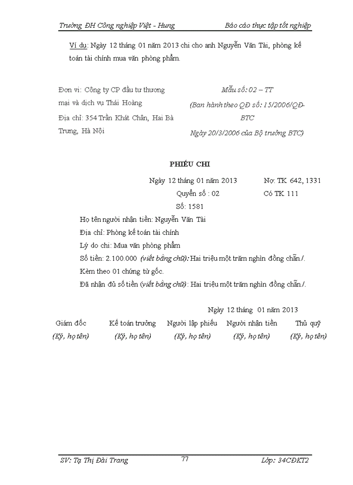 image for page THS Kế toán bán hàng và xác định kết quả kinh doanh tại Công ty cổ phần đầu tư thương mại và dịch vụ Thái Hoàng