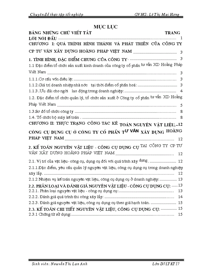 Hoµn thiÖn kÕ to n nguyªn vËt liÖu - c ng cô dông cô t i C ng ty cæ phÇn Tư vấn xây dựng Hoằng Pháp Việt Nam