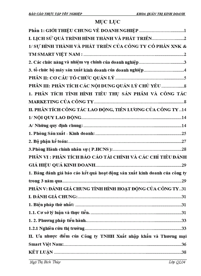 image for page Báo cáo Công ty Trách nhiệm hữu hạn Xuất nhập khẩu và Thương mại Smart Việt Nam