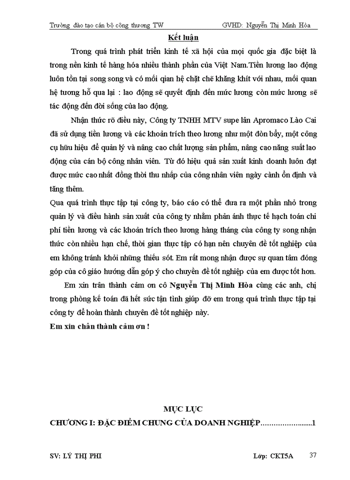 image for page Báo cáo Công ty Trách nhiệm hữu hạn Một thành viên supe Lân Apromaco Lào Cai