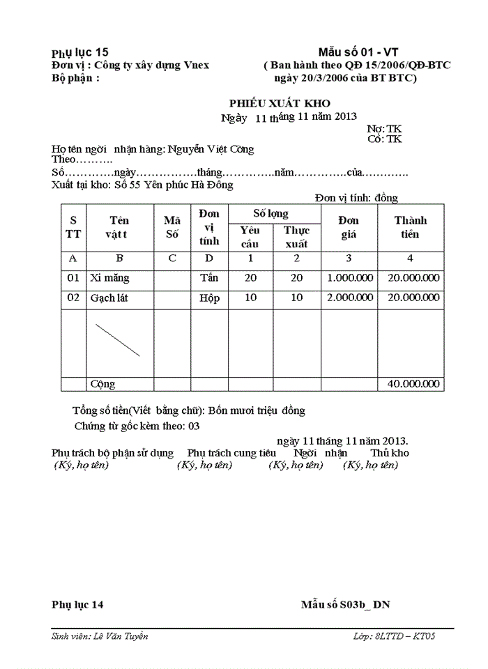 image for page Báo cáo Công ty cổ phần đầu tư và xây dựng Vnexpand Việt Nam