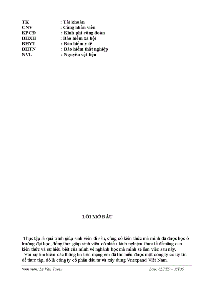 image for page Báo cáo Công ty cổ phần đầu tư và xây dựng Vnexpand Việt Nam