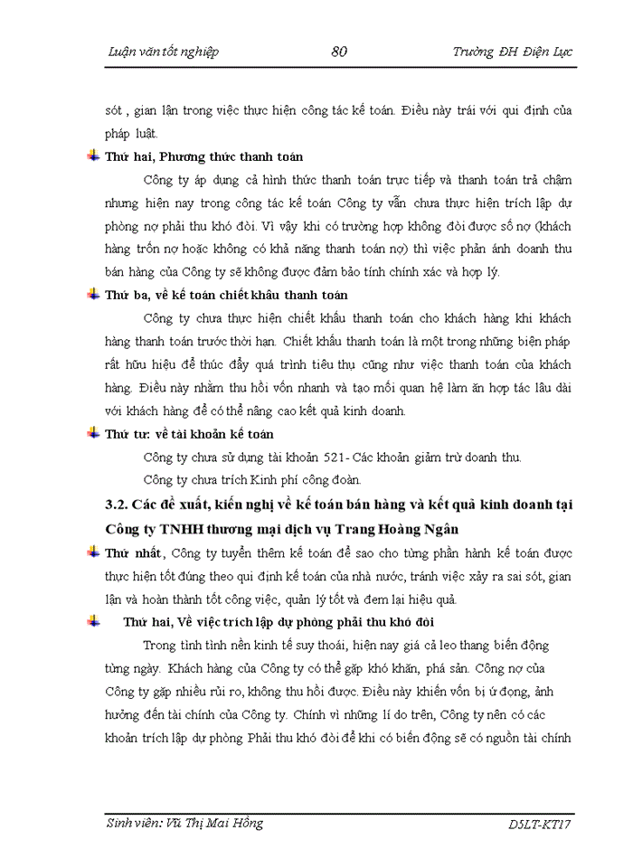 image for page THS Kế toán bán hàng và xác định kết quả kinh doanh tại Công ty Trách nhiệm hữu hạn Thương Mại Dịch Vụ Trang Hoàng Ngân