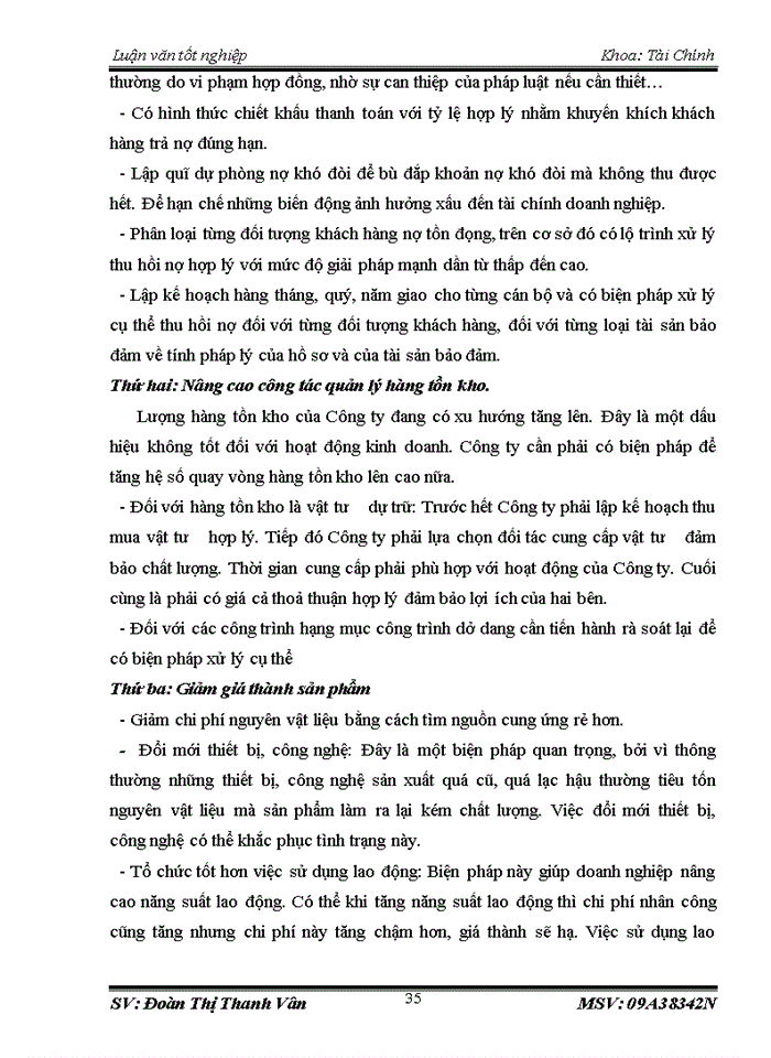 image for page Phân tích tình hình tài chính nhằm đưa ra giải pháp nâng cao hiệu quả tài chính của Công ty Trách nhiệm hữu hạn Một thành viên xử lý bom mìn vật nổ 319
