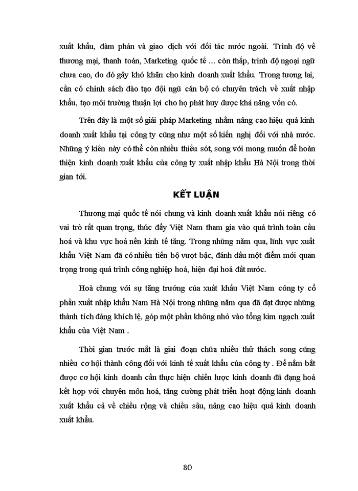 image for page Hoạt động kinh doanh xuất nhập khẩu và Marketing xuất khẩu tại công ty XNhập khẩu Nam Hà Nội