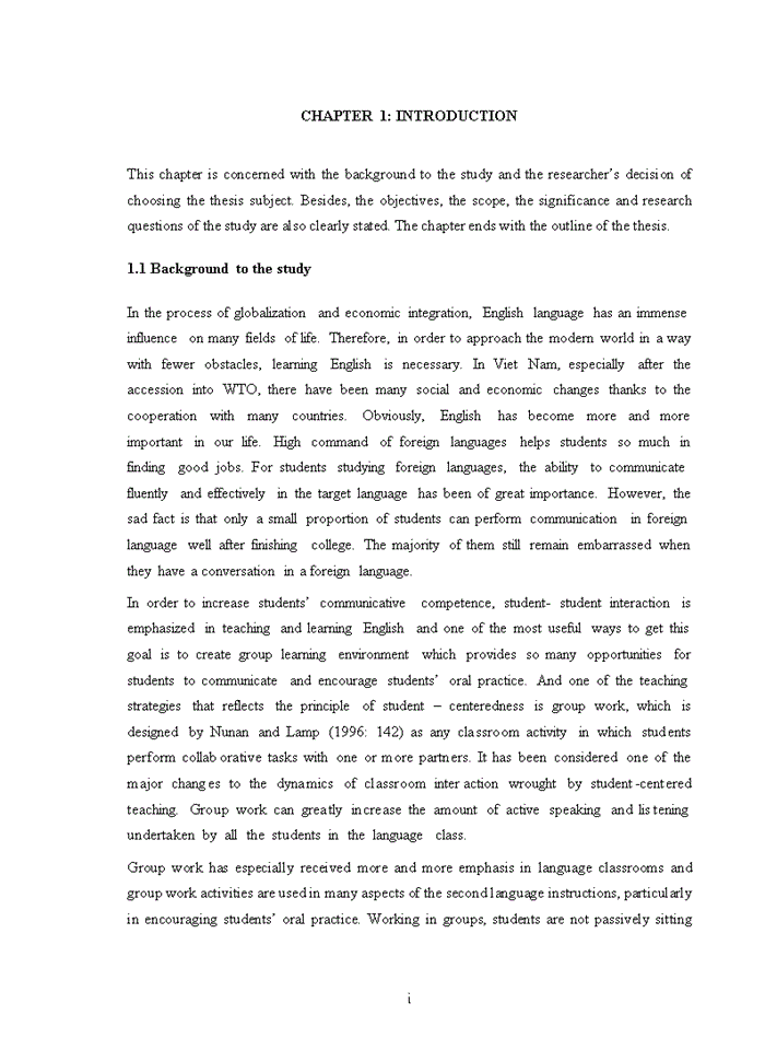 image for page APPLYING COOPERATIVE LEARNING IN ORGANIZING GROUPS TO INCREASE STUDENTS PARTICIPATION IN SPEAKING LESSONS FOR SECOND YEAR ENGLISH MAJORS AT COLLEGE OF TRADE Tiếng Anh