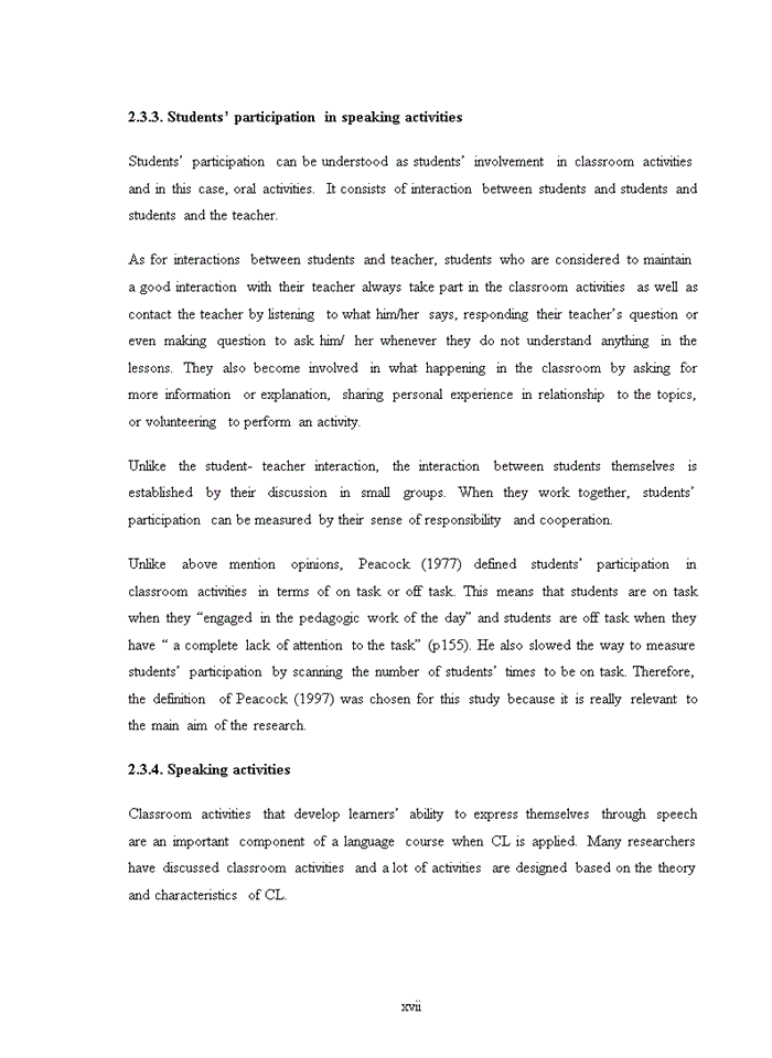 image for page APPLYING COOPERATIVE LEARNING IN ORGANIZING GROUPS TO INCREASE STUDENTS PARTICIPATION IN SPEAKING LESSONS FOR SECOND YEAR ENGLISH MAJORS AT COLLEGE OF TRADE Tiếng Anh