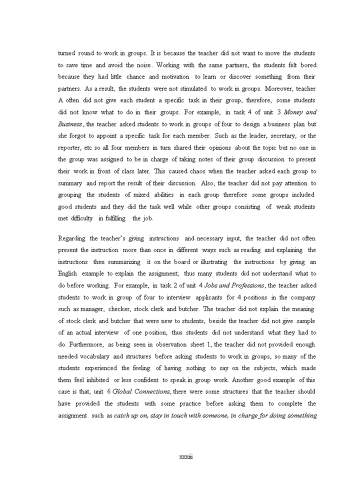 image for page APPLYING COOPERATIVE LEARNING IN ORGANIZING GROUPS TO INCREASE STUDENTS PARTICIPATION IN SPEAKING LESSONS FOR SECOND YEAR ENGLISH MAJORS AT COLLEGE OF TRADE Tiếng Anh