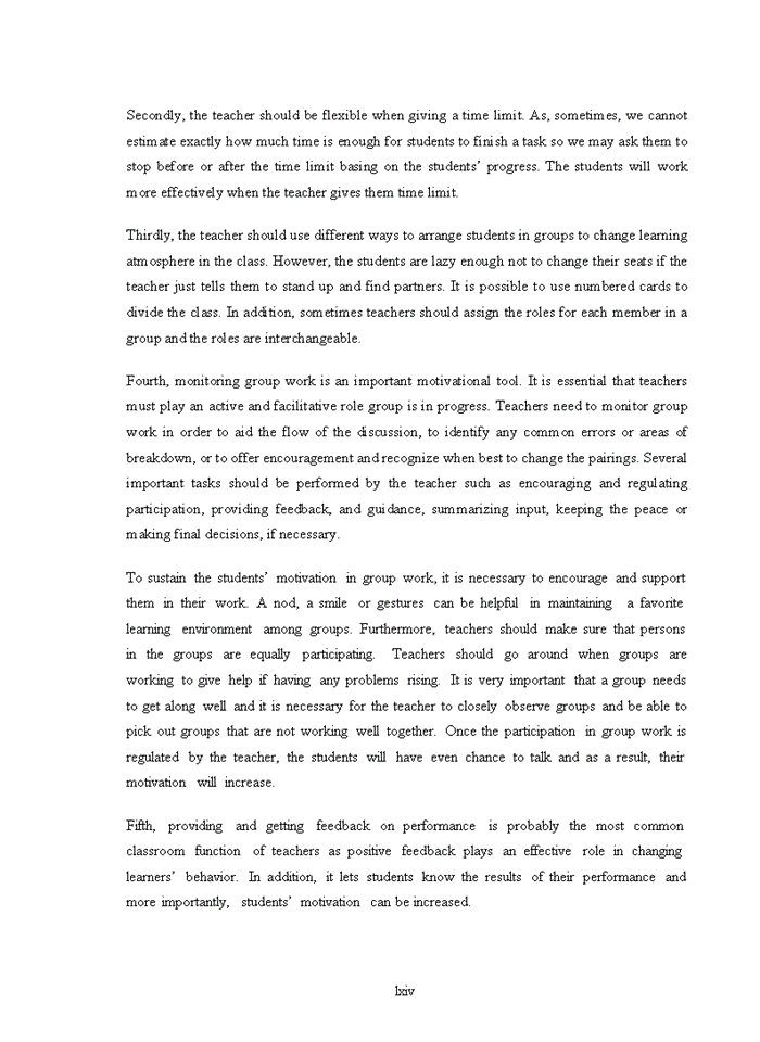 image for page APPLYING COOPERATIVE LEARNING IN ORGANIZING GROUPS TO INCREASE STUDENTS PARTICIPATION IN SPEAKING LESSONS FOR SECOND YEAR ENGLISH MAJORS AT COLLEGE OF TRADE Tiếng Anh