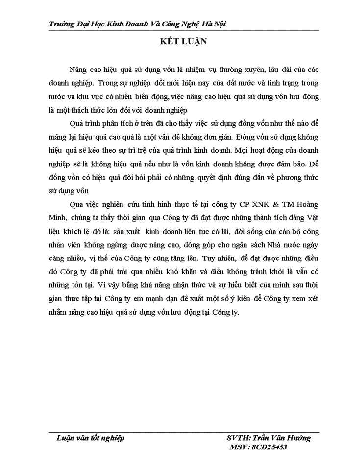 image for page Một số giải pháp nâng cao hiệu quả sử dụng vốn lưu động tại công ty Cổ phần XNhập khẩu và Thương mại Hoàng Minh