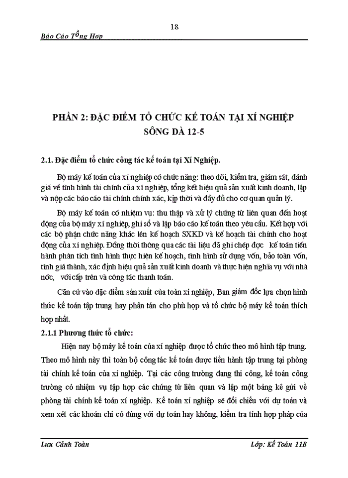 image for page Tæ chøc c ng t c kÕ to n tËp hîp chi phÝ s n xuÊt vµ tÝnh gi thµnh s n phÈm x y l p t i xÝ nghiÖp S ng µ 12 5