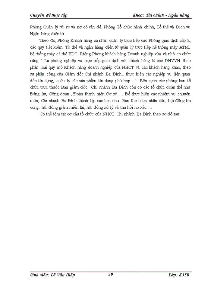 image for page Giải pháp nâng cao chất lượng tín dụng đối vơi Doanh nghiệp vừa và nhỏ tại Ngân hàng TMCổ phần Công thương Chi nhánh Ba Đình