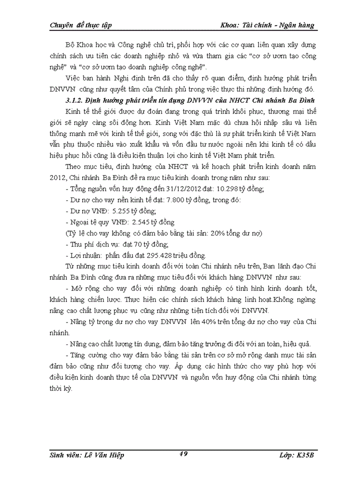 image for page Giải pháp nâng cao chất lượng tín dụng đối vơi Doanh nghiệp vừa và nhỏ tại Ngân hàng TMCổ phần Công thương Chi nhánh Ba Đình