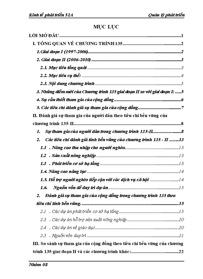 image for page Đánh giá về sự tham gia của cộng đồng trong chương trình 135 theo tiêu chí bền vững
