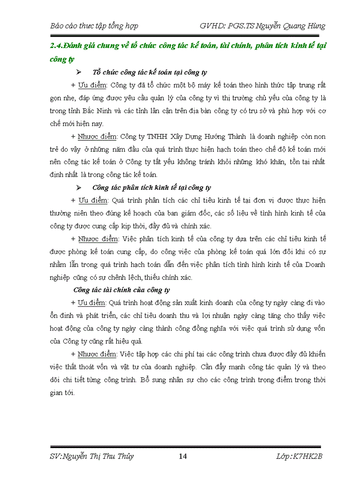 image for page Báo cáo Công ty Trách nhiệm hữu hạn Hướng Thành