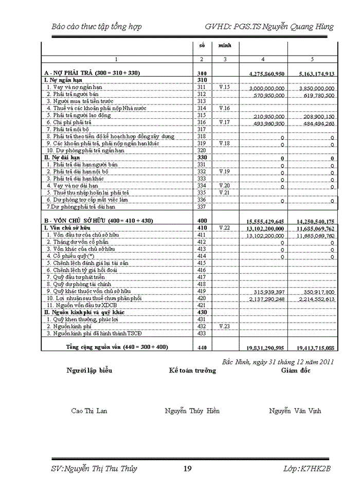 image for page Báo cáo Công ty Trách nhiệm hữu hạn Hướng Thành
