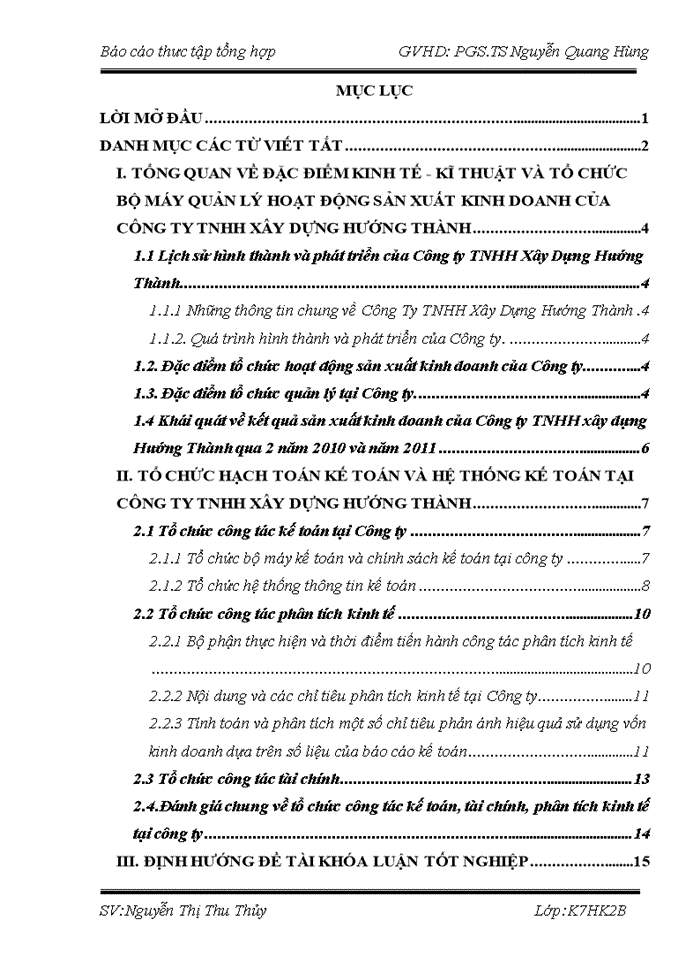 image for page Báo cáo Công ty Trách nhiệm hữu hạn Hướng Thành
