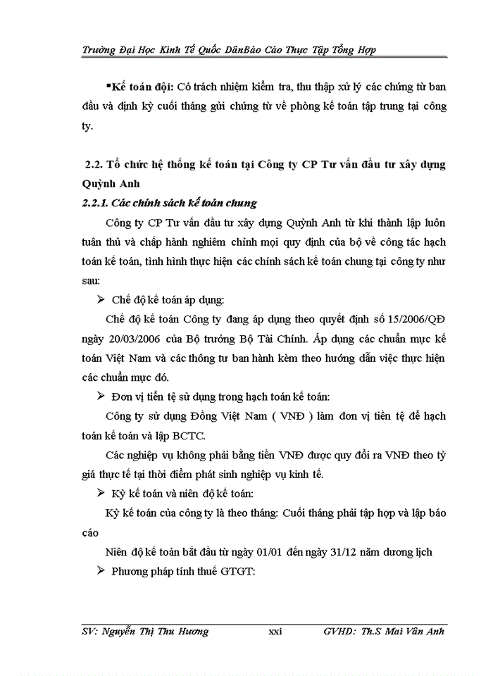 image for page Báo cáo TỔ CHỨC BỘ MÁY KẾ TOÁN VÀ HỆ THỐNG KẾ TOÁN TẠI CÔNG TY Cổ phần TƯ VẤN ĐẦU TƯ XÂY DỰNG QUỲNH ANH