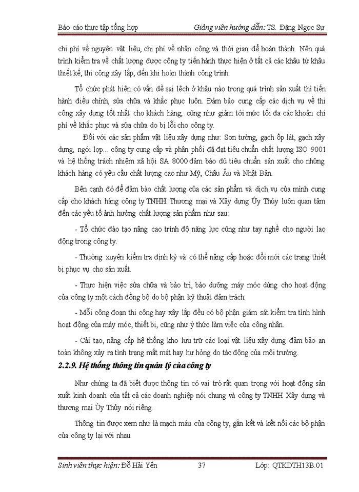 image for page THỰC TRẠNG HOẠT ĐỘNG KINH DOANH CỦA CÔNG TY Trách nhiệm hữu hạn XÂY DỰNG VÀ THƯƠNG MẠI ÚY THỦY