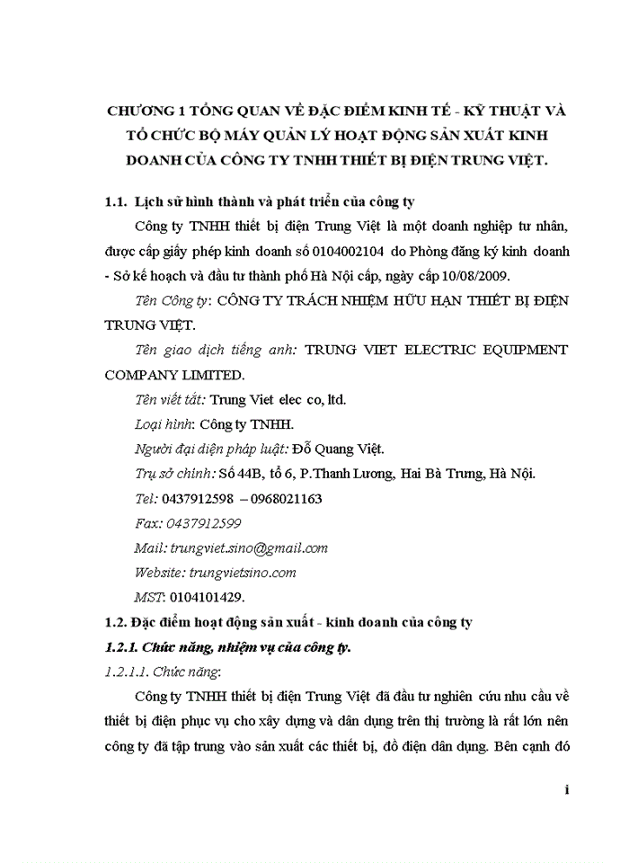 image for page TỔ CHỨC BỘ MÁY KẾ TOÁN VÀ HỆ THỐNG KẾ TOÁN TẠI CÔNG TY Trách nhiệm hữu hạn THIẾT BỊ ĐIỆN TRUNG VIỆT