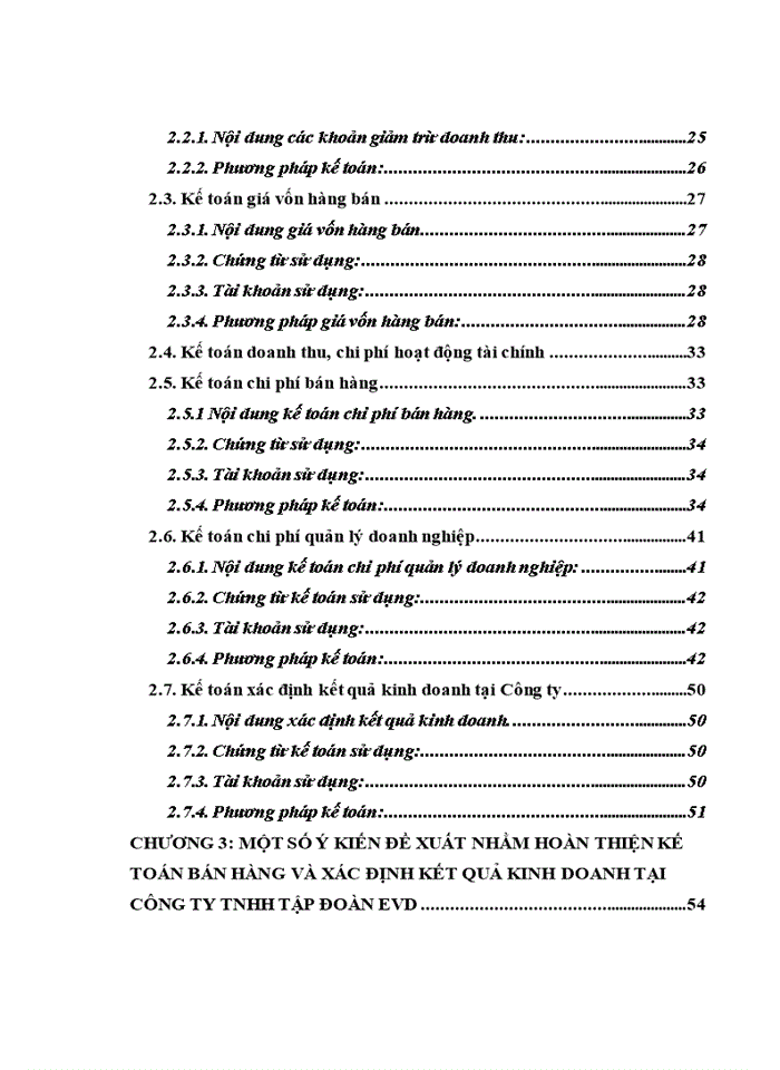 THỰC TRẠNG CÔNG TÁC KẾ TOÁN BÁN HÀNG VÀ XÁC ĐỊNH KQKD TẠI CÔNG TY Trách nhiệm hữu hạn TẬP ĐOÀN EVD