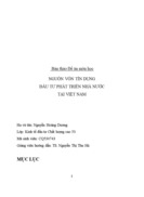 NGUỒN VỐN TÍN DỤNG ĐẦU TƯ PHÁT TRIỂN NHÀ NƯỚC TẠI VIỆT NAM