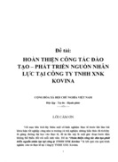 Hoàn thiện công tác ĐT-phát triển nguồn nhân lực tại công ty Trách nhiệm hữu hạn XNhập khẩu Kovina