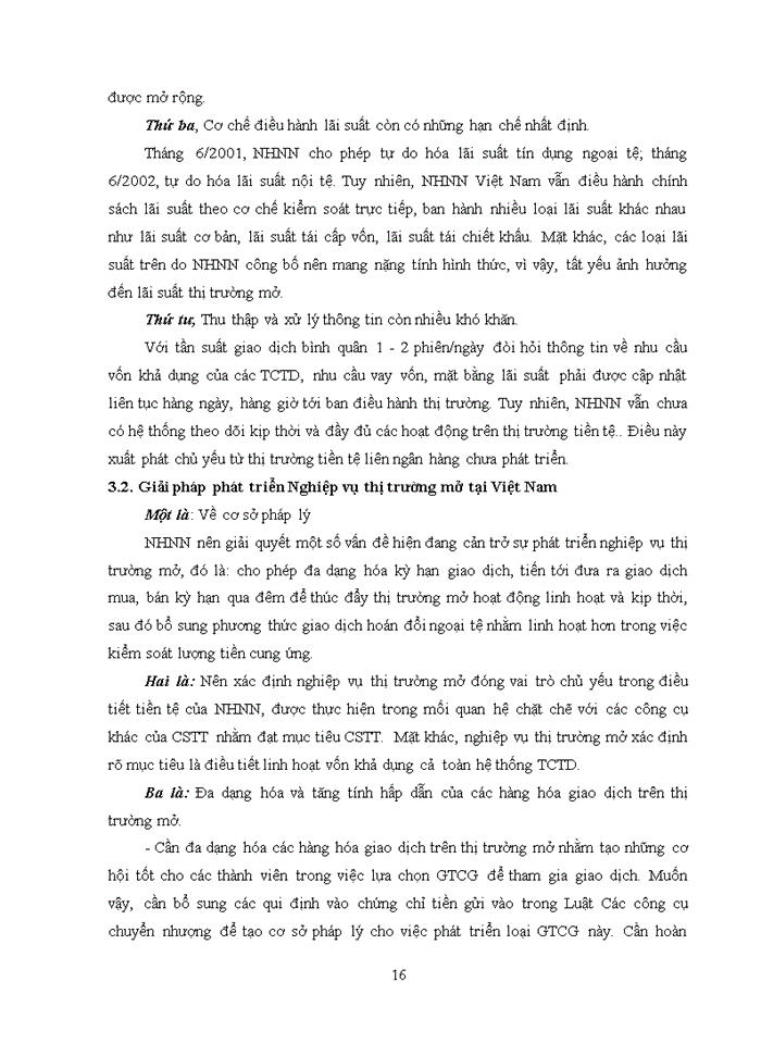 image for page Tìm hiểu hoạt động Nghiệp vụ thị truờng mở - Thực trạng và giải pháp phát triển ở Việt Nam