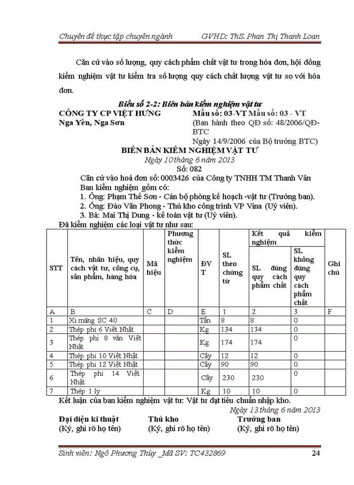 image for page Hoàn thiện kế toán nguyên vật liệu tại Công ty Cổ phần Việt Hưng
