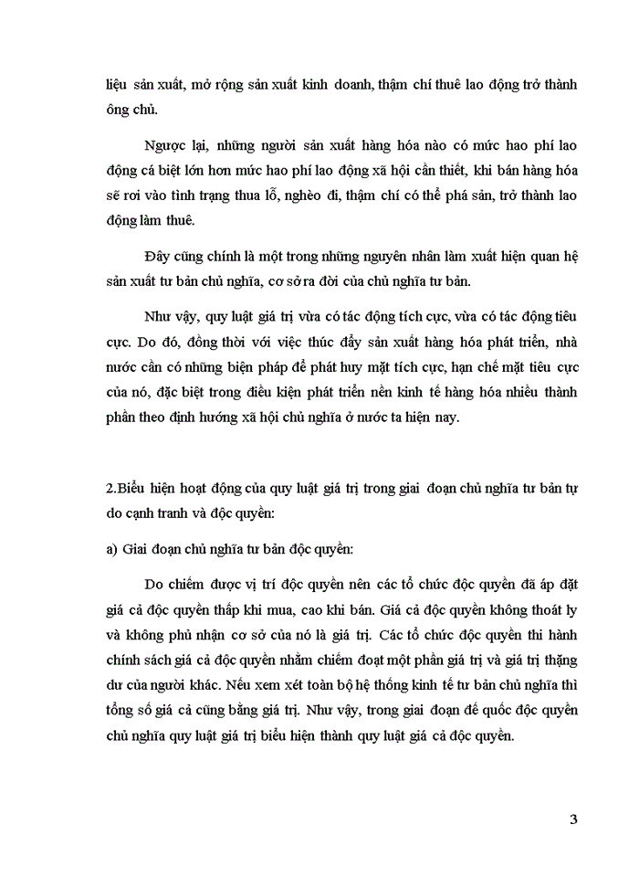 image for page Triết mác Cho biết yêu cầu và tác dụng của quy luật giá trị Biểu hiện hoạt động của nó trong giai đoạn chủ nghĩa tư bản tự do cạnh tranh và trong giai đoạn chủ nghĩa tư bản độc quyền Việt Nam đã vận dụng quy luật giá trị như thế nào