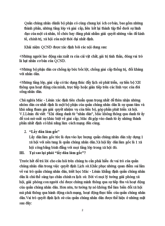 image for page Đường lối đảng Phân tích cơ sở lí luận của quan điểm Lấy dân làm gốc