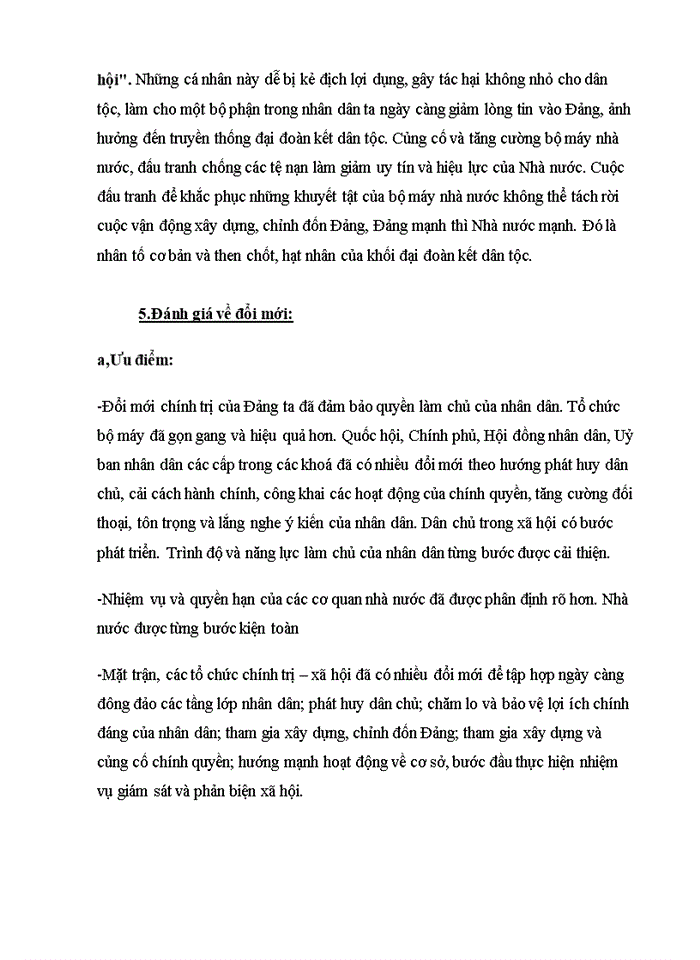 image for page Đường lối đảng Phân tích nhận thức mới của Đảng ta về xây dựng hệ thống chính trị thời kì đổi mới Hãy nêu suy nghĩ của bản thân khi nghiên cứu nhận thức trên