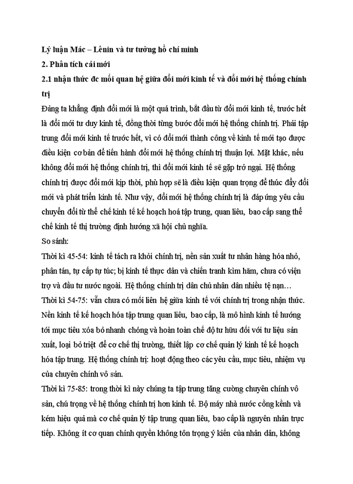 image for page Phân tích nhận thức mới của Đảng ta về xây dựng hệ thống chính trị thời kì đổi mới Hãy nêu suy nghĩ của bản thân khi nghiên cứu nhận thức trên