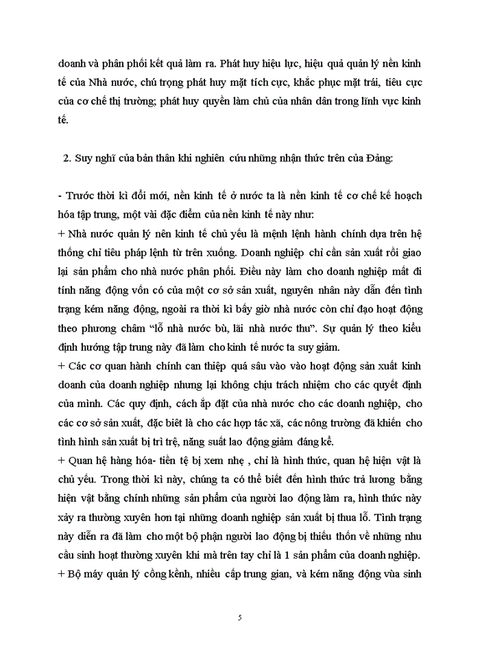 image for page Đường lối đảng Phân tích những nhận thức mới của Đảng cộng sản Việt Nam về kinh tế thị trường Anh chị hãy nêu lên những suy nghĩ của bản thân sau khi nghiên cứu nhận thức đó