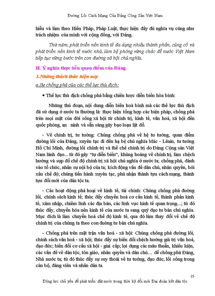 image for page Đảng PHÂN TÍCH QUAN ĐIỂM MỚI CỦA ĐẢNG TA VỀ ĐỘNG LỰC CHỦ YẾU ĐỂ PHÁT TRIỂN ĐẤT NƯỚC TRONG THỜI KỲ ĐỔI MỚI NÊU Ý NGHĨA THỰC TIỄN CỦA QUAN ĐIỂM NÀY