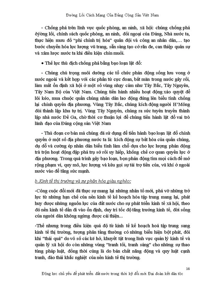 image for page Đảng PHÂN TÍCH QUAN ĐIỂM MỚI CỦA ĐẢNG TA VỀ ĐỘNG LỰC CHỦ YẾU ĐỂ PHÁT TRIỂN ĐẤT NƯỚC TRONG THỜI KỲ ĐỔI MỚI NÊU Ý NGHĨA THỰC TIỄN CỦA QUAN ĐIỂM NÀY
