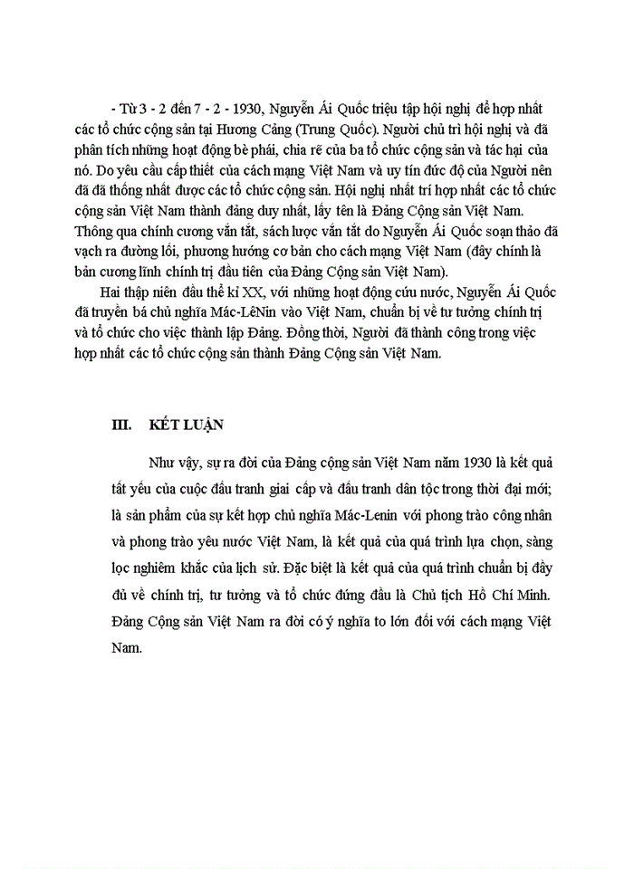 image for page Đường lối đảng vai trò của lãnh tụ Hồ Chí Minh trong việc thành lập Đảng Cộng sản Việt Nam