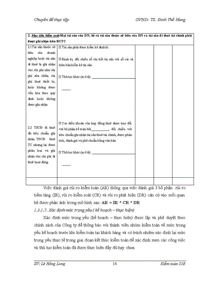 image for page Vận dụng quy trình kiểm toán váo kiểm toán khoản mục tài sản cố định trong kiểm toán Báo cáo tài chính do Công ty Trách nhiệm hữu hạn Kiểm toán APEC thực hiện