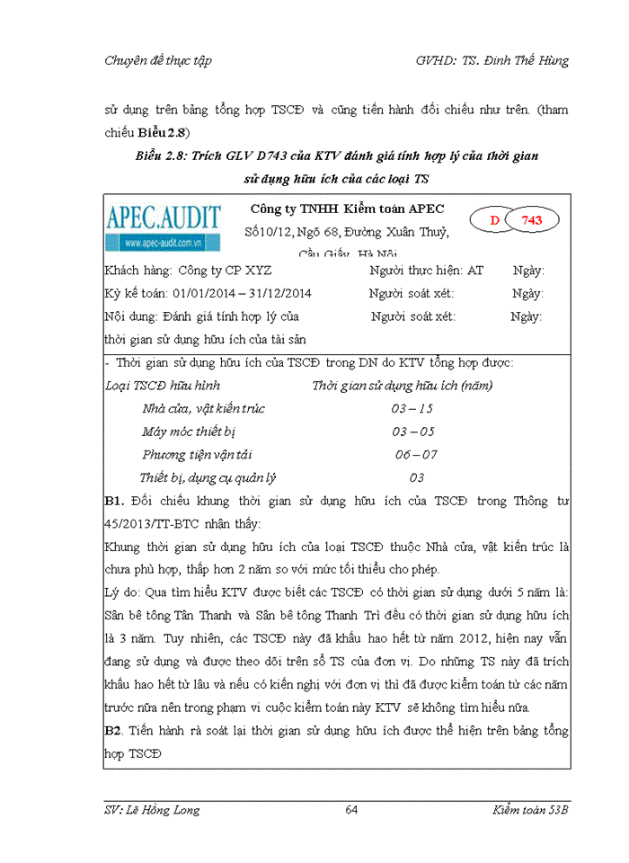 image for page Vận dụng quy trình kiểm toán váo kiểm toán khoản mục tài sản cố định trong kiểm toán Báo cáo tài chính do Công ty Trách nhiệm hữu hạn Kiểm toán APEC thực hiện