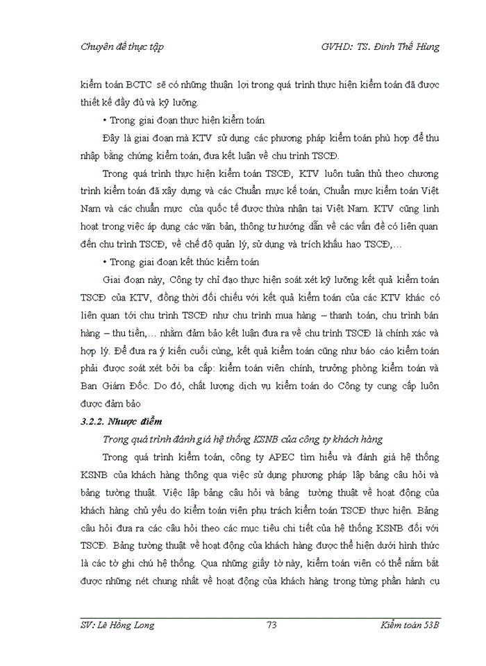 image for page Vận dụng quy trình kiểm toán váo kiểm toán khoản mục tài sản cố định trong kiểm toán Báo cáo tài chính do Công ty Trách nhiệm hữu hạn Kiểm toán APEC thực hiện